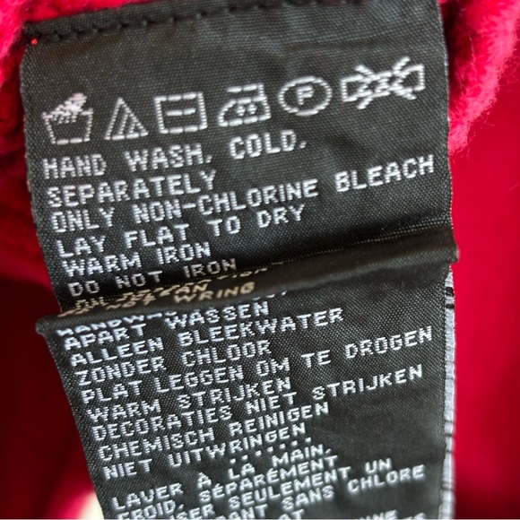 Vintage y2k 90s Harley Davidson women’s cardigan sweater Red L embroidered biker - Picture 13 of 13